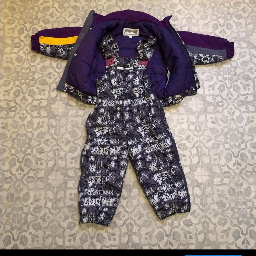 Vintage FERA snow bibs and jacket 3T